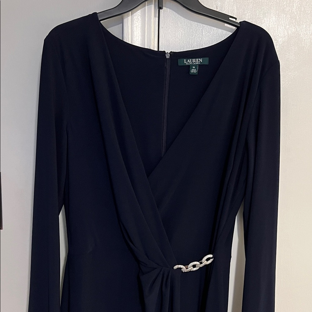 Polo by Ralph Lauren Elegant Navy Long Sleeve Dress